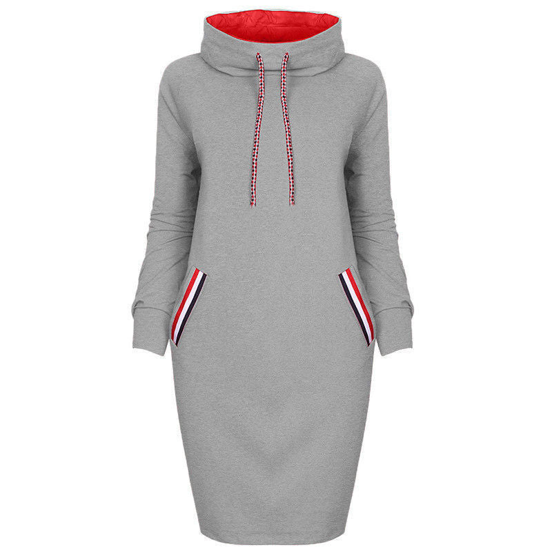 Damen Winterkleid mit Kapuze – Warmes Sweatkleid für kalte Tage